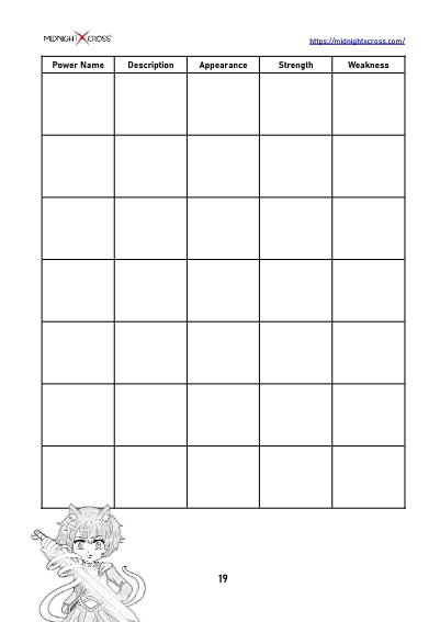 Pro Character Creation Worksheet Preview 19